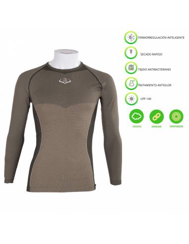Camiseta de caza termoreguladora verde