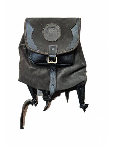 Mochila Zurron Serraje y Piel Marron
