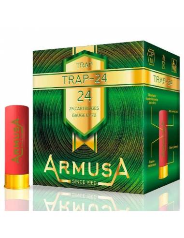 Cartucho Armusa Trap 24Gr, Plomo 7,5 y 8