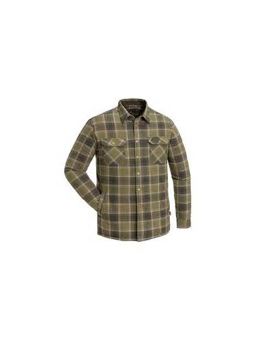 Camisa de hombre olive cuadros marron