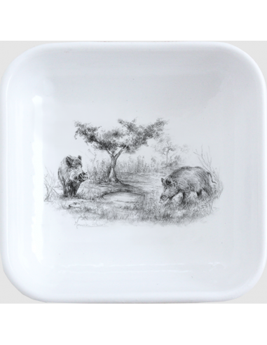 Cuenco Loza 12x12 cm Escenas de Caza