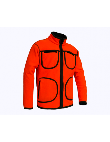 Chaqueta Polar Kaki Reversible Naranja