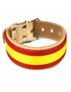 Collar Perro Cuero Bandera...