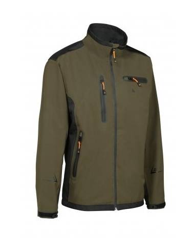 Chaqueta softshell caqui impermeable...