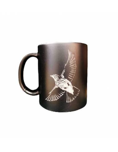 Taza de cerámica negra de 350 ml con...